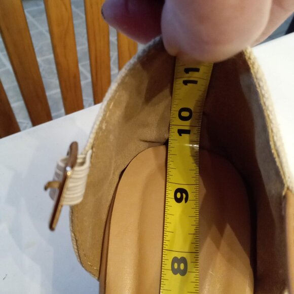 Mary Jane Espadrilles Wedges Heels Sandals EST size 8 Womens Beige Casual Shoes - Picture 10 of 10